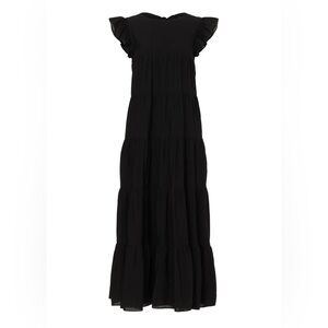 English Factory Black Tiered Maxi Dress